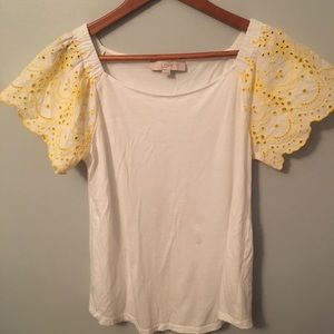 Beautiful Crisp Eyelet Spring Sunshine Top